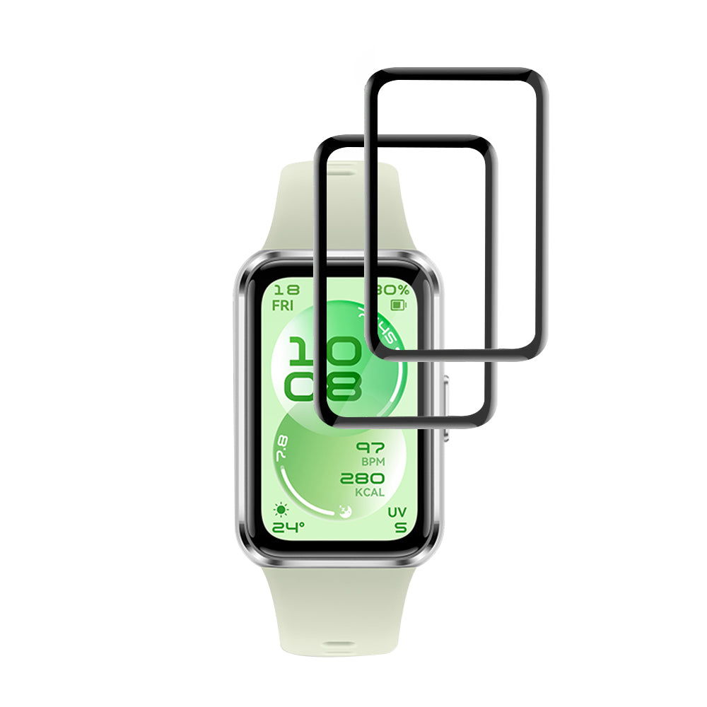 Techsuit Nano Flex Protection Film for Huawei Band 11, Set of 2 Pieces, Plastic, Black
