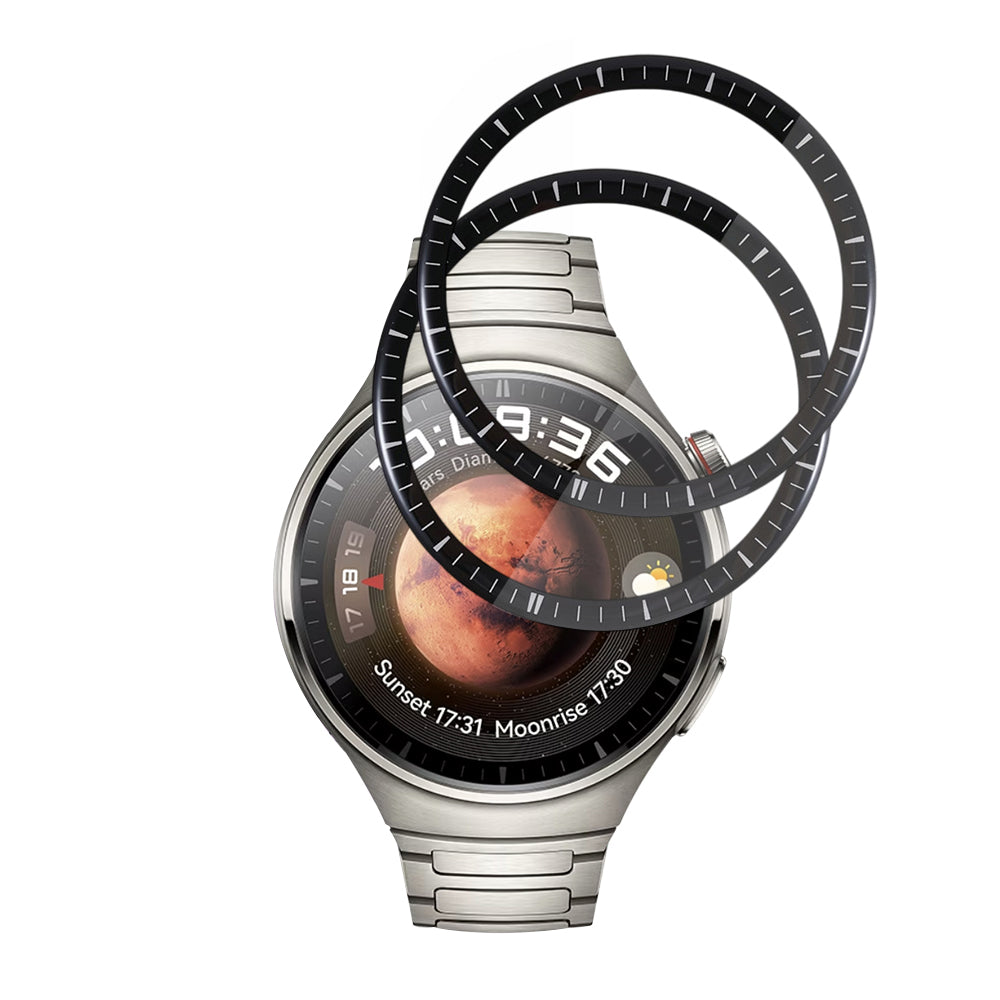Skyddsfilm Techsuit Nano Flex för Huawei Watch 4 Pro, Set med 2 stycken, Plast, Svart