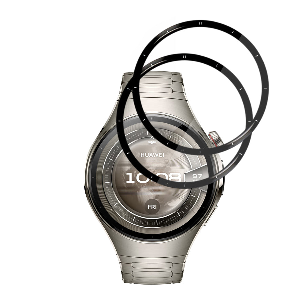 Skyddsfilm Techsuit Nano Flex för Huawei Watch 5 46mm, Set med 2 stycken, Plast, Svart