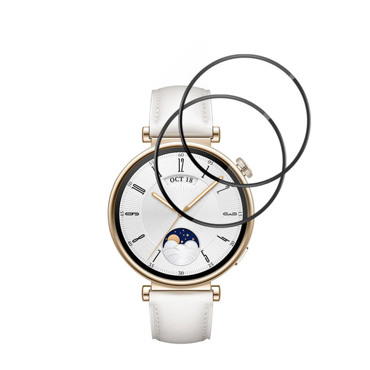 Skyddsfilm Techsuit Nano Flex för Huawei Watch GT 4 41mm, Set med 2 stycken, Plast, Svart