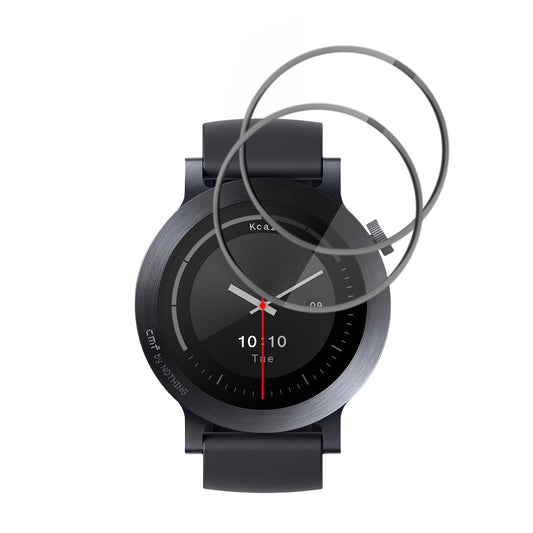 Skyddsfilm Techsuit Nano Flex för Nothing CMF Watch 3 Pro, Set med 2 stycken, Plast, Svart