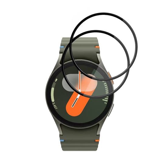 Skyddsfilm Techsuit Nano Flex för Samsung Galaxy Watch7 40mm, Set med 2 stycken, Plast, Svart