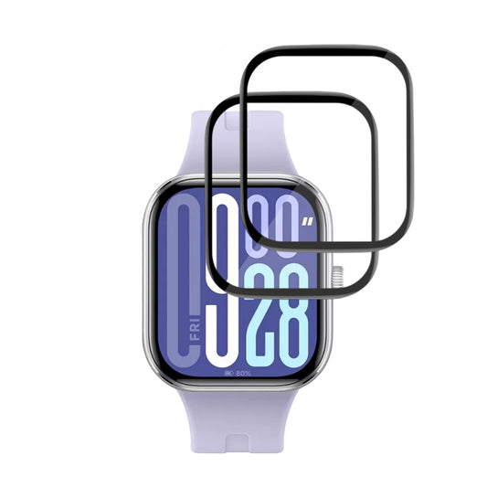 Skyddsfilm Techsuit Nano Flex för Xiaomi Redmi Watch 5, Set med 2 stycken, Plast, Svart