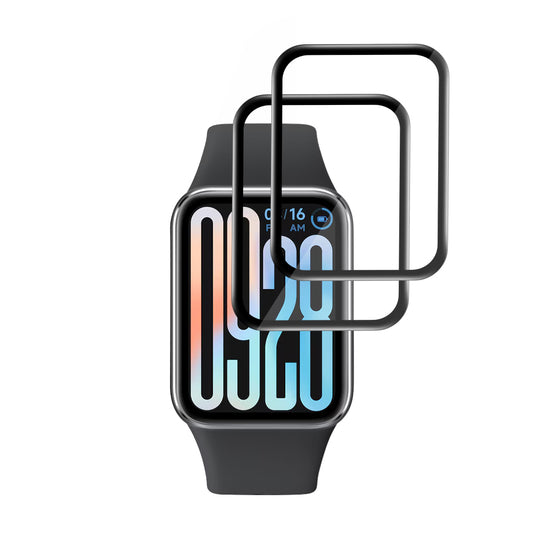 Skyddsfilm Techsuit Nano Flex för Xiaomi Smart Band 9 Pro, Set med 2 stycken, Plast, Svart