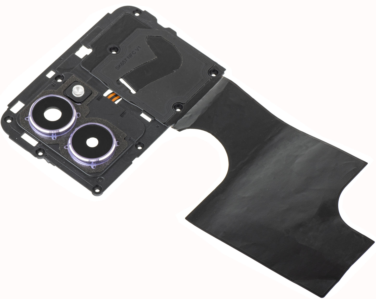 Bakre Kameraglas - Blixt - Inre Ram - NFC Antenn HMD Pulse Pro, med Ram, Lila (Twilight Purple), Service Pack 286954416