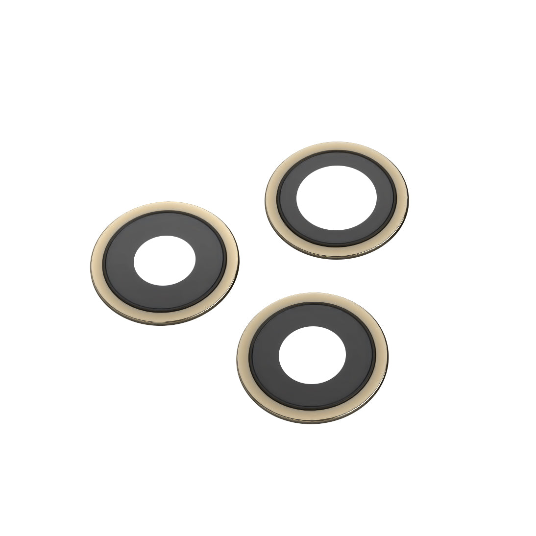 Bakre kameraglas Apple iPhone 12 Pro, Wide + UltraWide + Telephoto, med ram, Guld