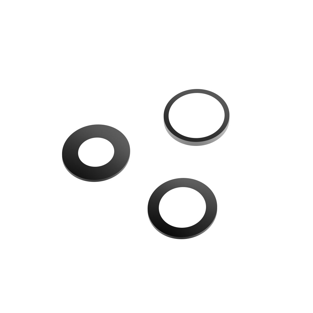 Apple iPhone 13 Pro Max / 13 Pro Rear Camera Glass, Wide + UltraWide + Telephoto, Black