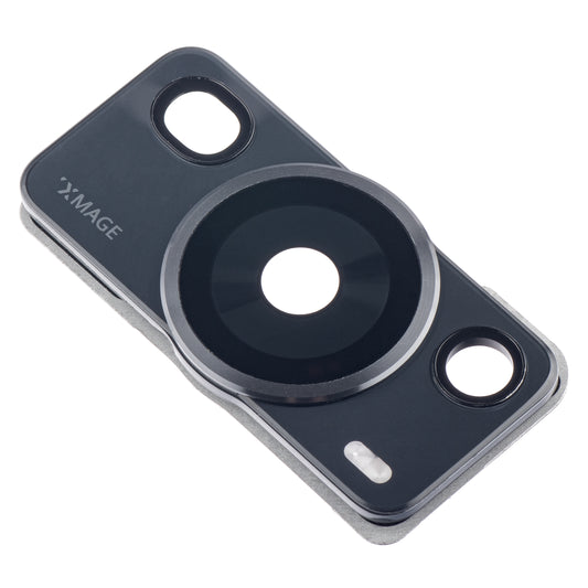 Bakre kameraglas Huawei P60 Pro, Wide + UltraWide + Telephoto + Blitz, med ram, Svart