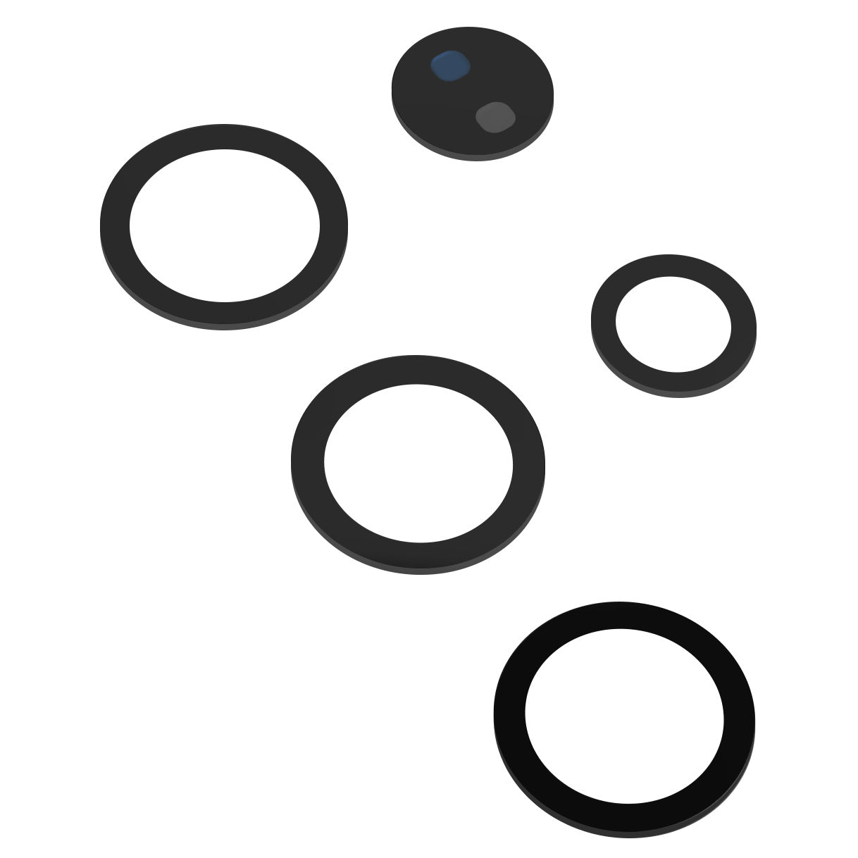 Kameraglas baksida Samsung Galaxy S22 Ultra 5G S908, Laser + Tele + Tele + Tele + Tele + Periskop + UltraWide + Wide, Svart