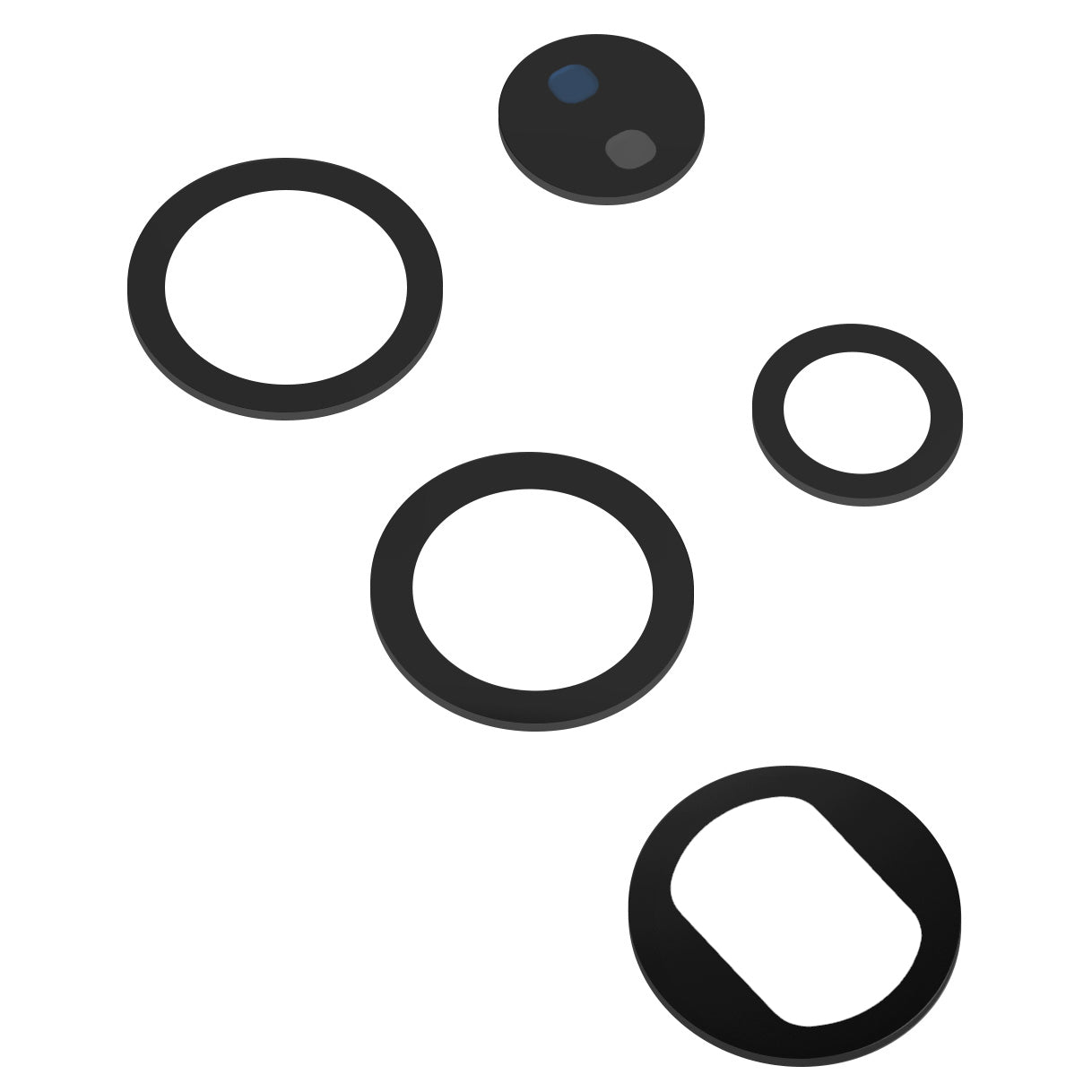 Bakre kameraglas Samsung Galaxy S23 Ultra S918, Laser + Telefoto + Periskop Telefoto + UltraWide + Wide, Svart