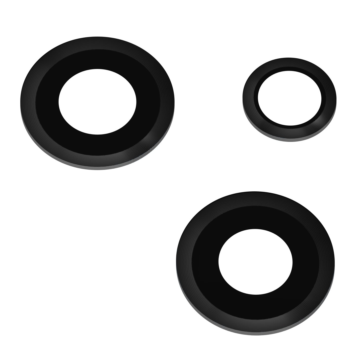 Bakre kameraglas Xiaomi Redmi Note 12 5G, Wide + UltraWide + Macro, Svart