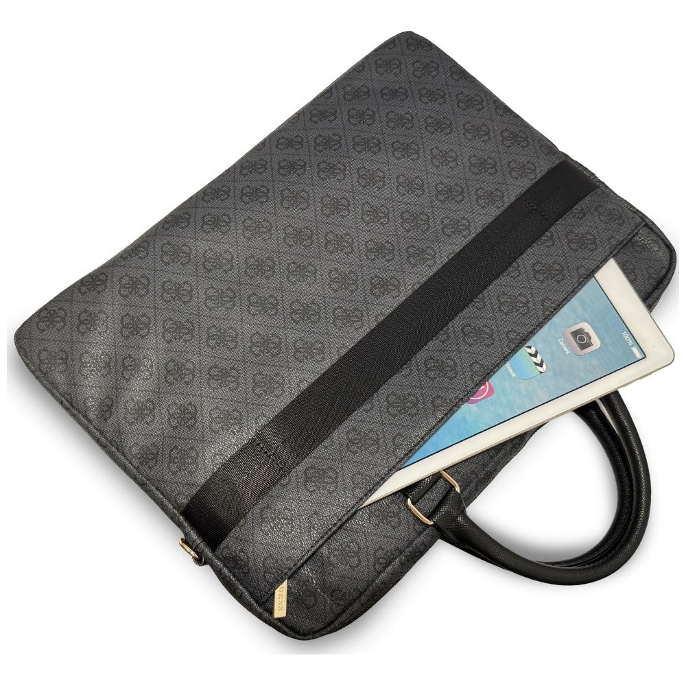 Guess 4G Round Classic Logo-väska för 16-tums laptop, svart