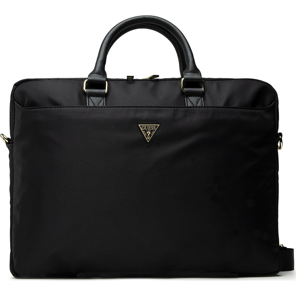 Guess Triangle Logo-väska för 16-tums laptop, svart