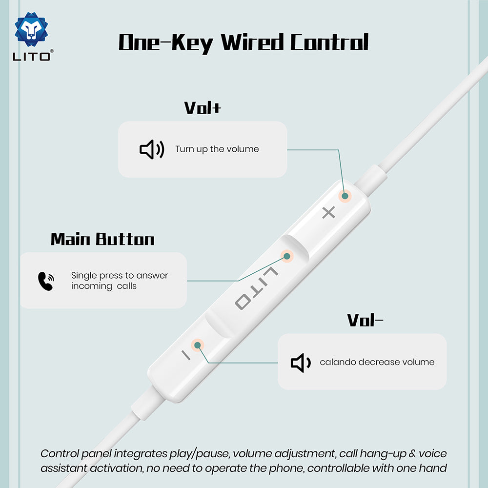 Handsfree 3.5mm Lito LF01A, Vit