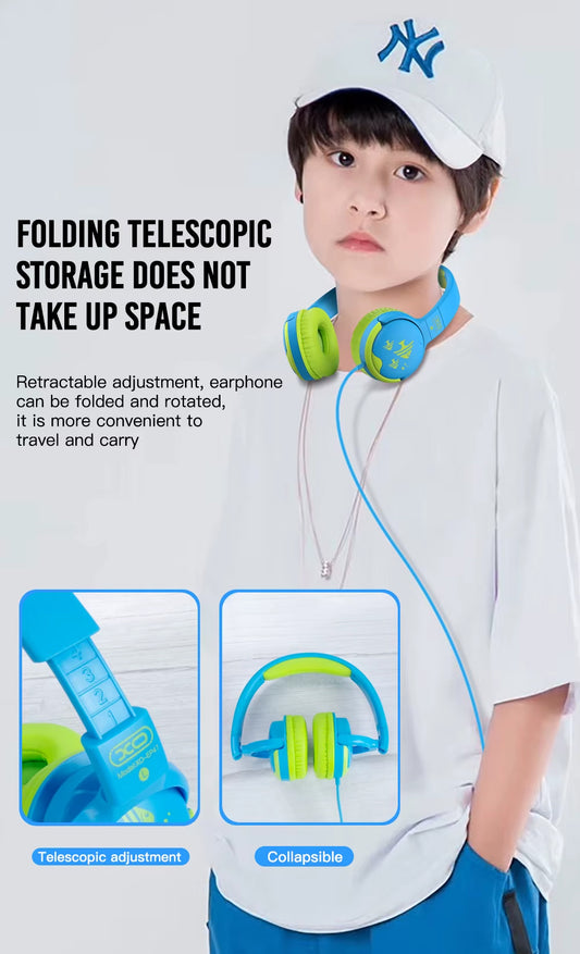 Hörlurar 3.5mm XO Design EP47 Study Kids, Gula