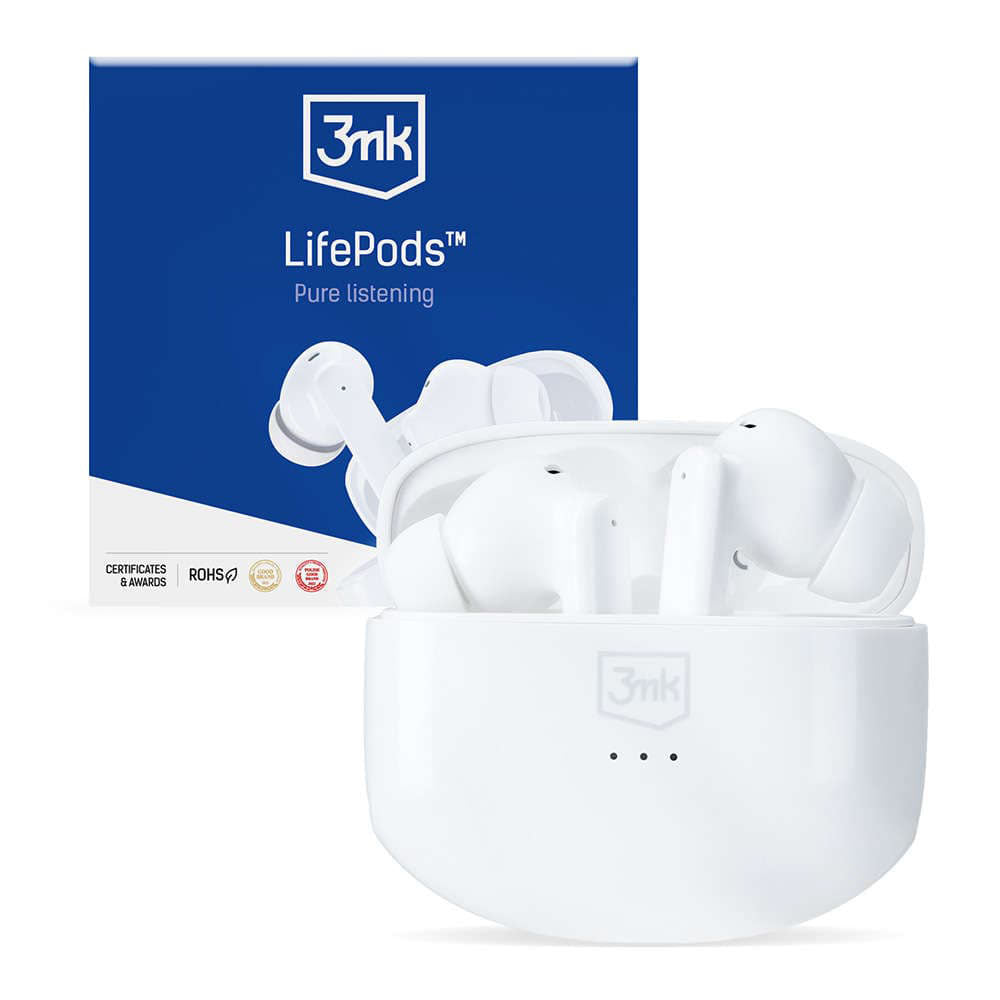Bluetooth-handsfree 3MK LIFEPODS, TWS, ANC, Vit