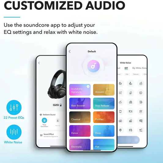 Anker Soundcore Life Q20i Bluetooth handsfree, multipoint, A2DP, ANC, svart A3004G11