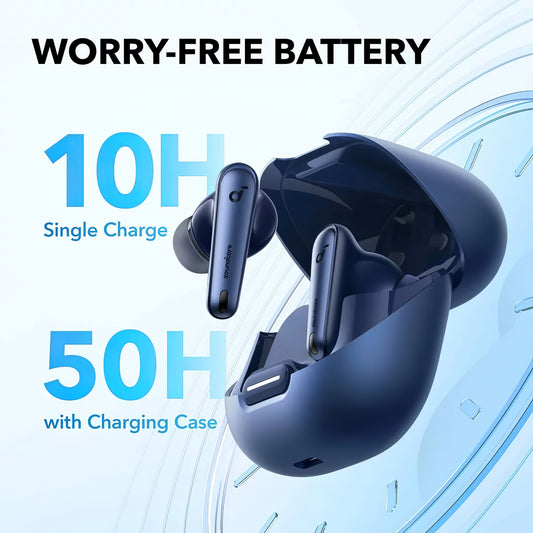 Bluetooth handsfree Anker SoundCore Liberty 4 NC, TWS, ANC, MultiPoint, Blå A3947G31