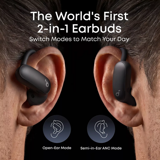 Bluetooth-handsfree Anker SoundCore AeroFit 2 Pro, TWS, ANC, MultiPoint, Svart A3875G11