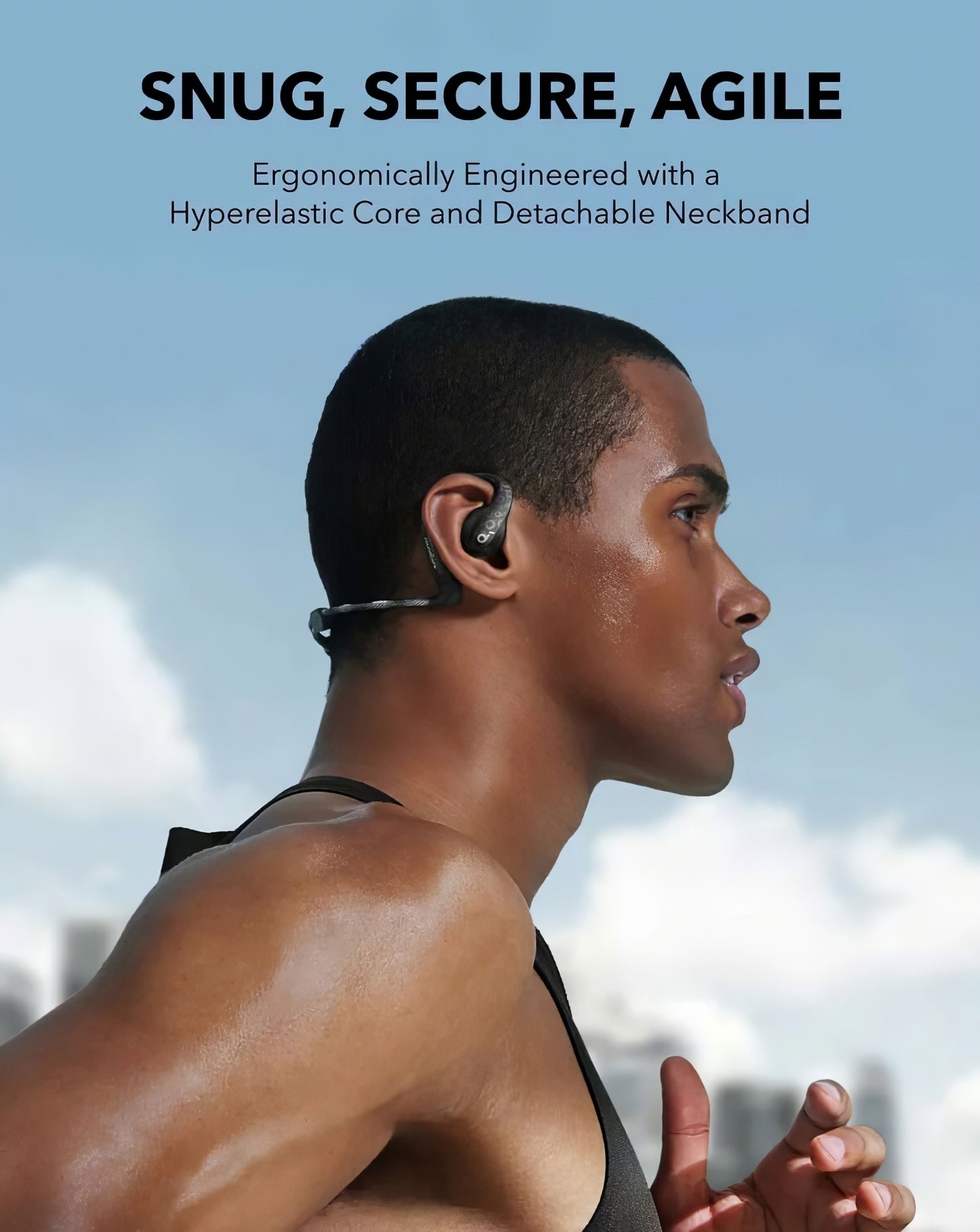 Bluetooth handsfree Anker Soundcore AeroFit Pro, TWS, Svart A3871G11