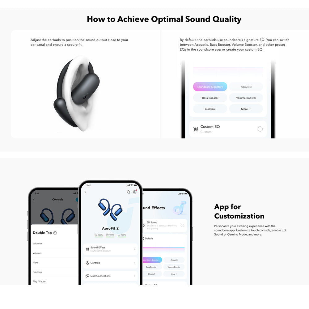 Handsfree Bluetooth Anker SoundCore AeroFit 2, TWS, Grön A3874G61