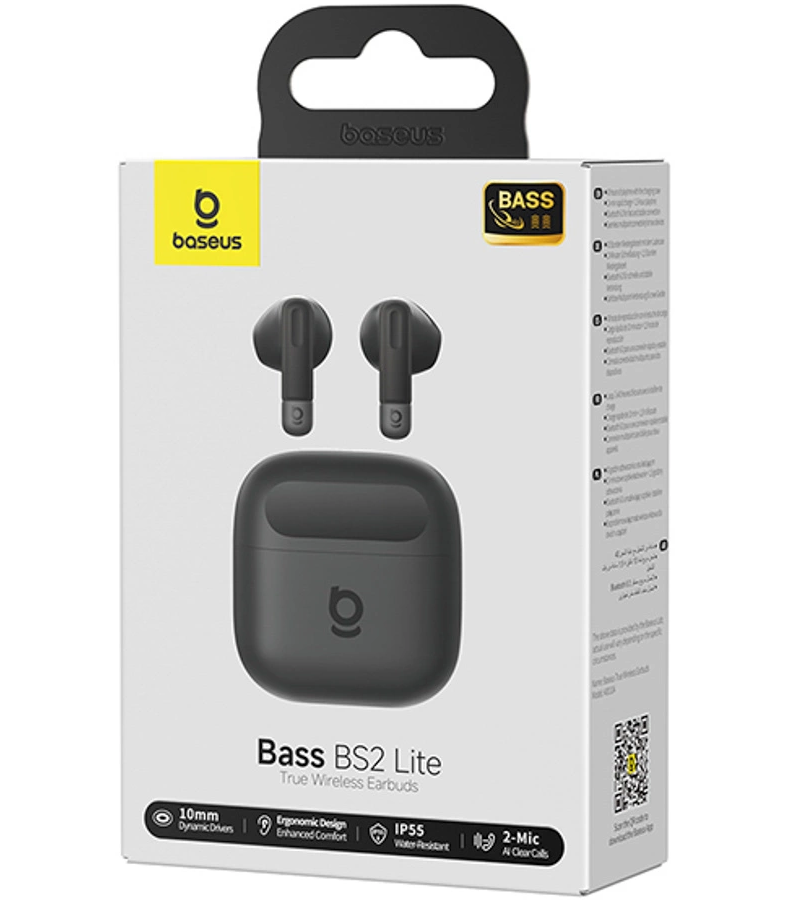 Handsfree Bluetooth Baseus Bowie Bass BS2 Lite, TWS, Svart A0010A02