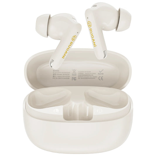 Bluetooth-handsfree Bugani Freebuds B20, TWS, ANC, Ljusgräddfärg