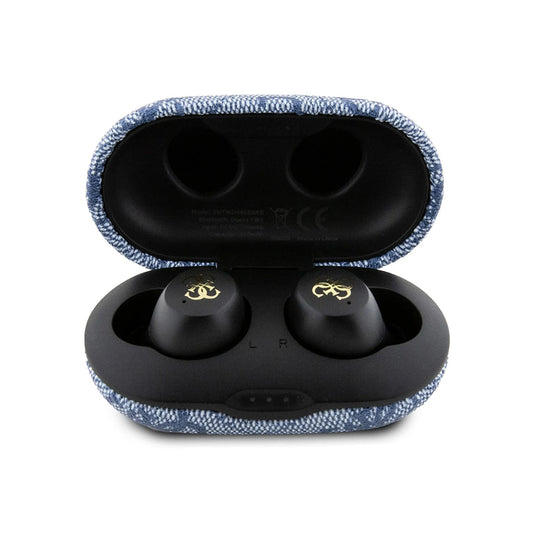 Handsfree Bluetooth Guess 4G Metal, TWS, Blå