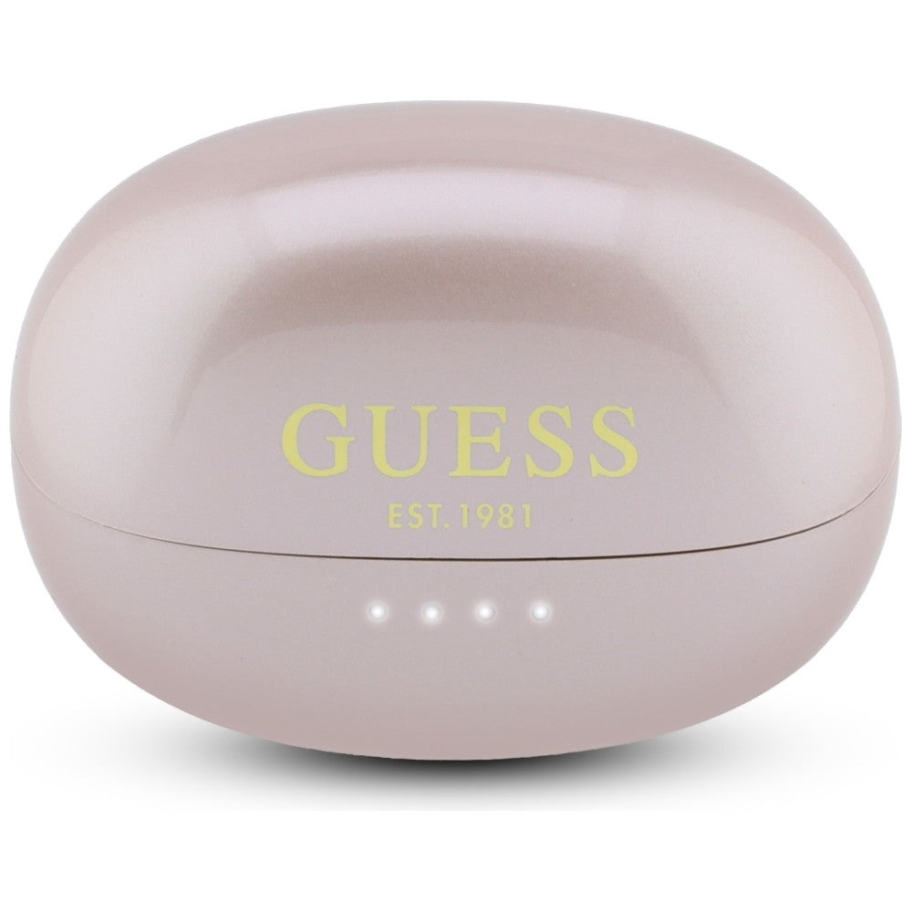 Handsfree Bluetooth Guess Metallisk Finish Elektropolerade Delar Classic, TWS, Rosa