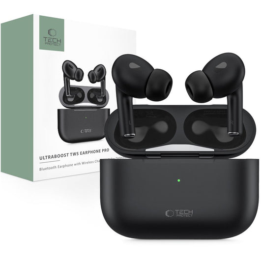 Handsfree Bluetooth Tech-Protect Ultraboost Pro, TWS, Svart