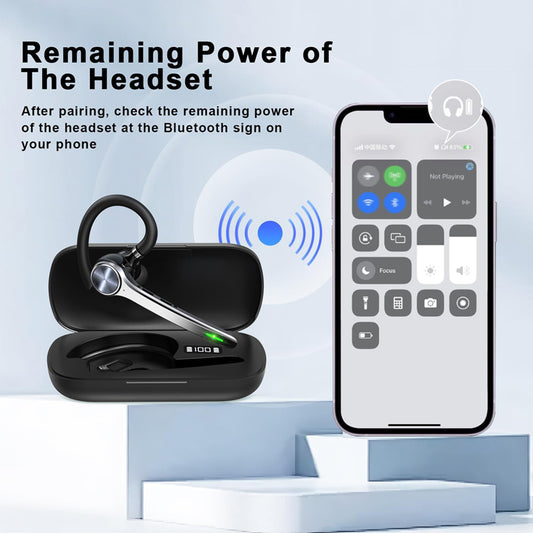 Bluetooth Call Center-headset Techsuit Hearyo A6L, svart