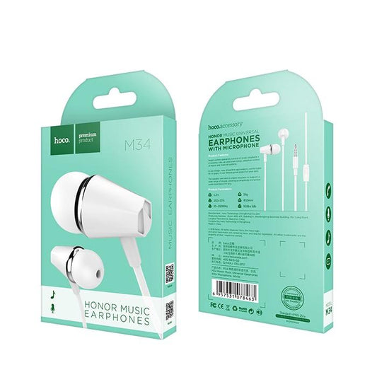 Handsfree 3.5mm HOCO M34 Honor Music, Vit