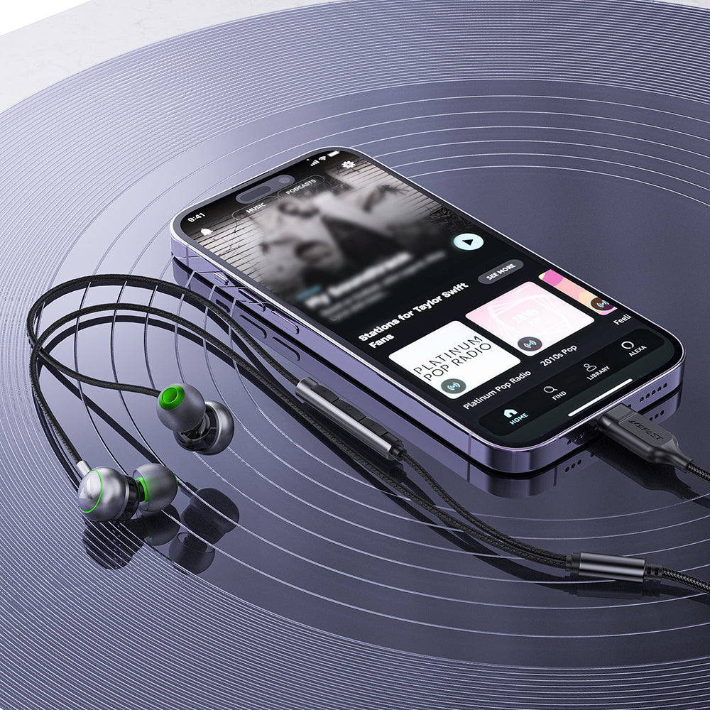 Handsfree USB-C Acefast L5, Svart
