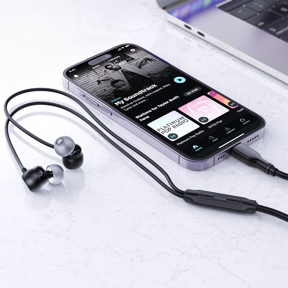 Handsfree USB-C Acefast L8, Svart