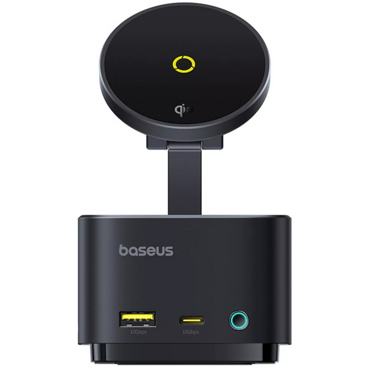 Multifunktionell Hub Baseus MagPro II 7in1, 1 x USB-A - 2 x USB-C - 1 x HDMI - 1 x QI - 1 x SD - 1 x microSD, Svart Omslaget B00072900121-00