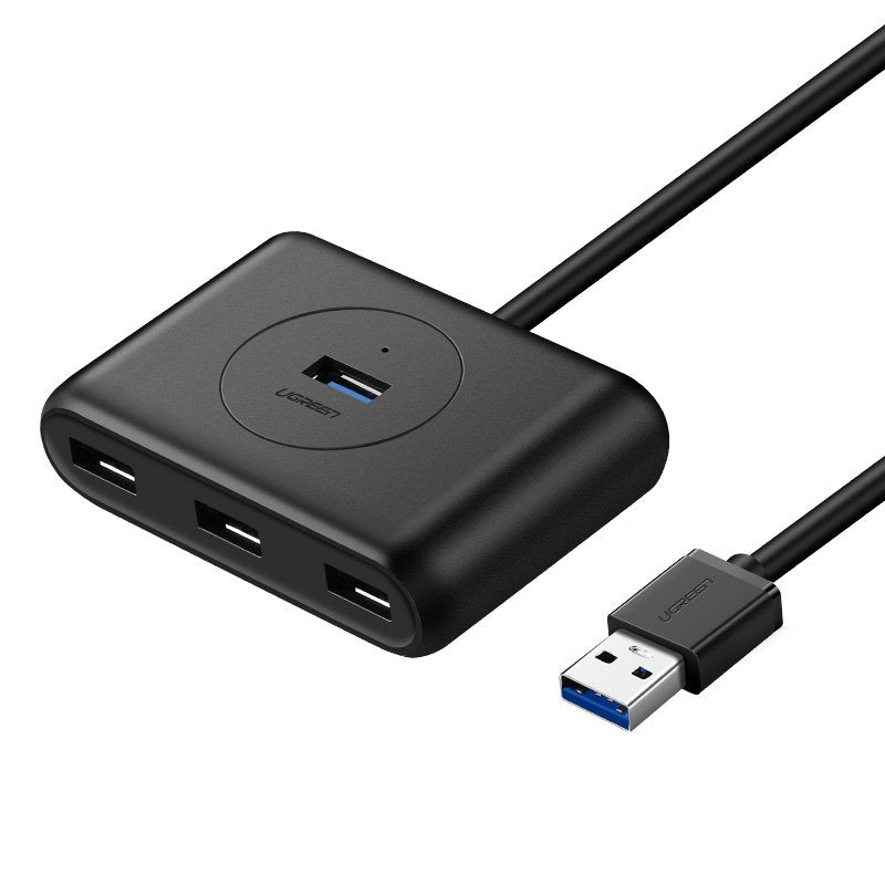 USB-hub UGREEN CR113, 4 x USB-A 3.0, 0,5 m, Svart