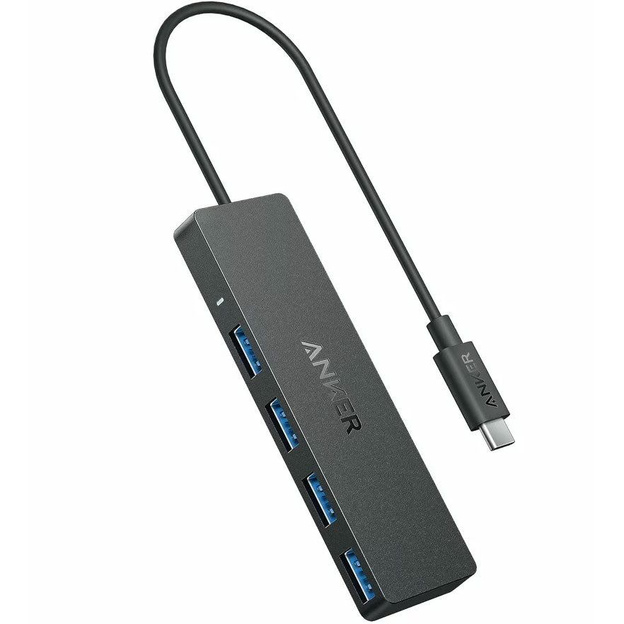 Hub USB-C Anker, 4 x USB-A 3.0, Svart A8309G11