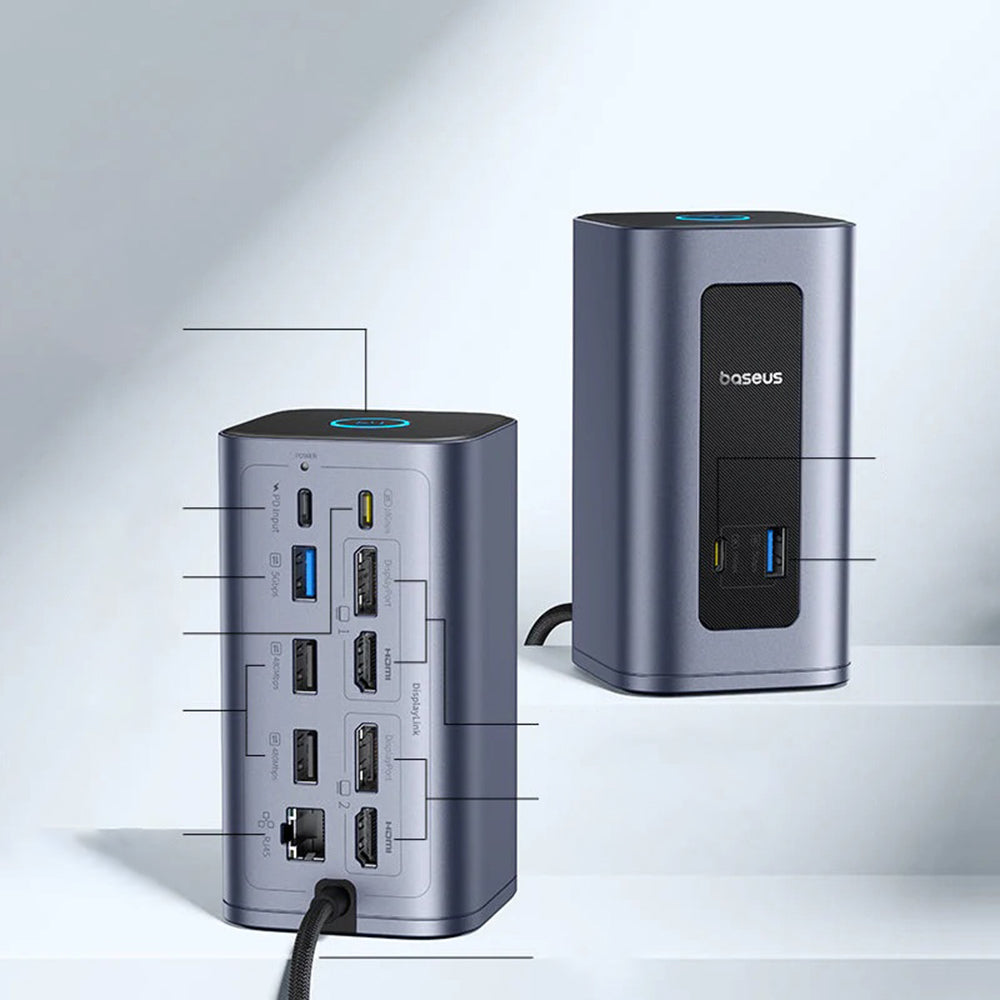 Multifunktionell Hub Baseus Nomos NU1 Air Spacemate, 12in1, Grå B0114400