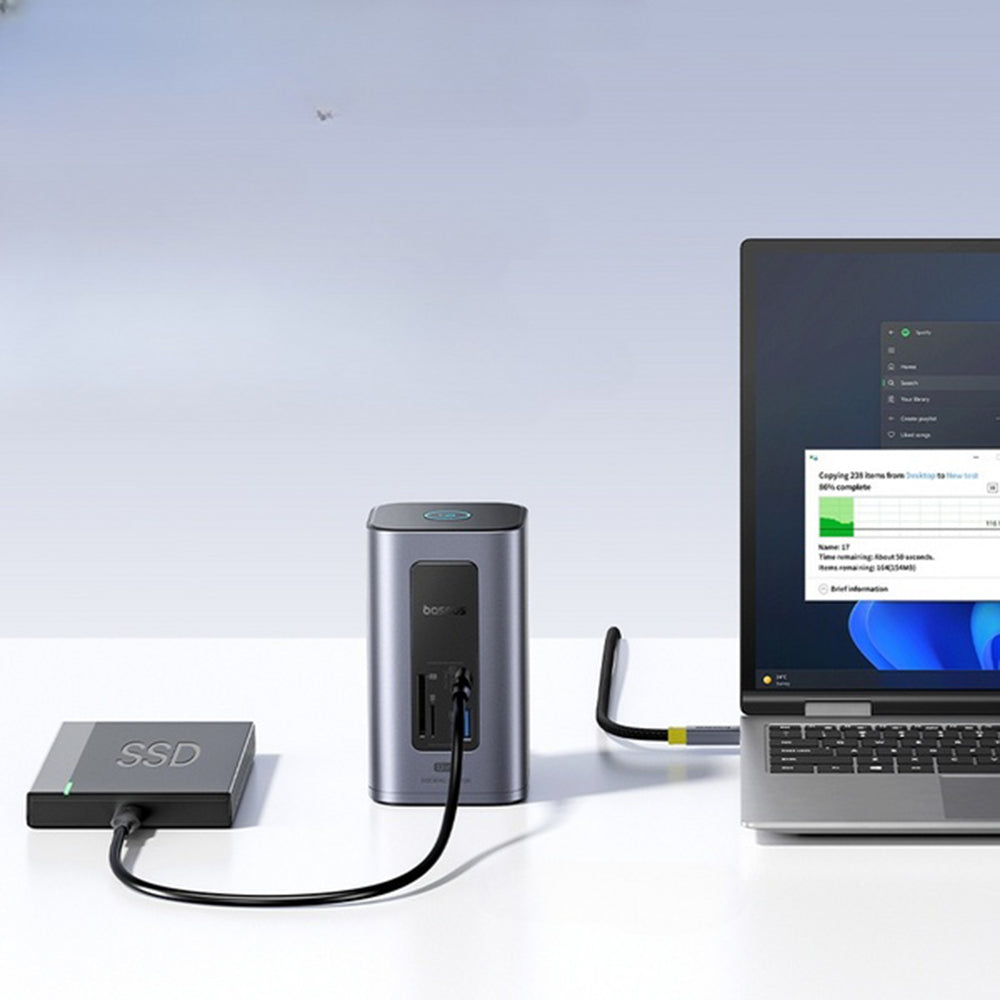 Multifunktionell Hub Baseus Nomos NU1 Air Spacemate, 12in1, Grå B00061800123-00
