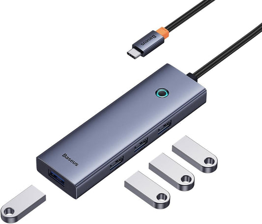 USB-C-hubb Baseus UltraJoy, 4 x USB-A 3.0, Grå B0005280A813-03