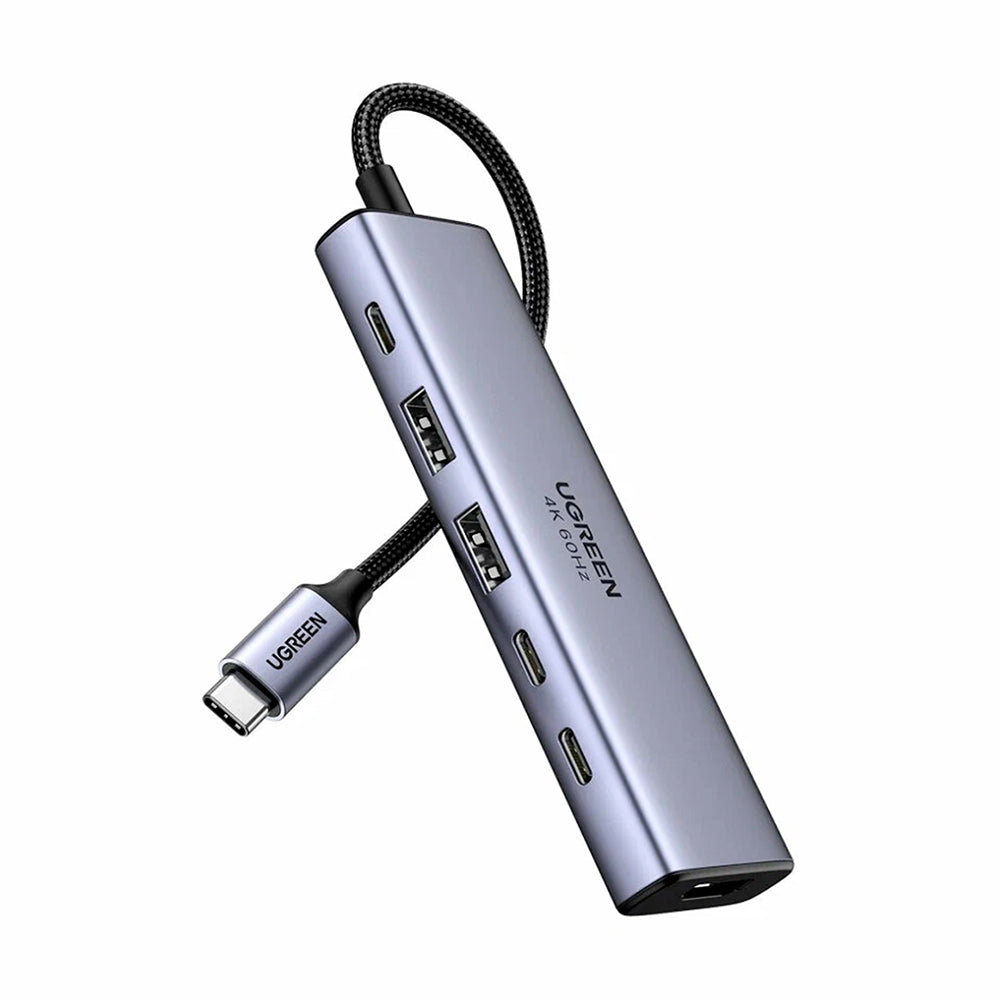 Hub USB-C UGREEN CM511 (35999), 2 x USB-A 3.2 - 3 x USB-C - 1 x HDMI, Grå