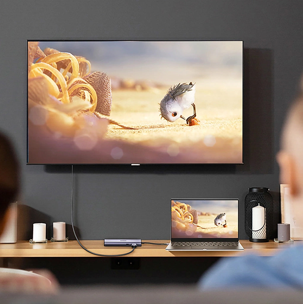 Hub USB-C UGREEN CM512 (90568), 2 x USB-A 3.0 - 1 x USB-C - 1 x HDMI - 1 x RJ45 - 1 x SD - 1 x microSD, Grå