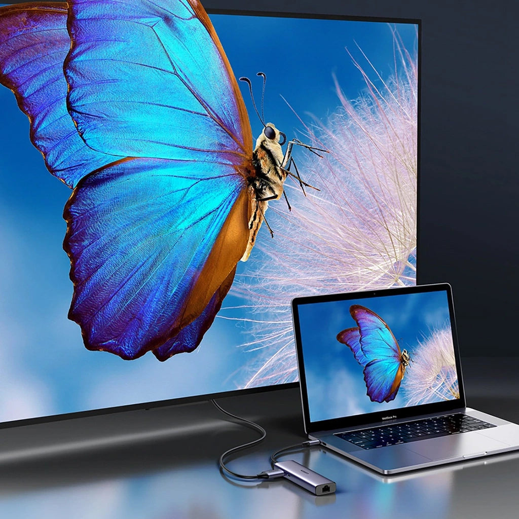 Hub USB-C UGREEN CM512 (90568), 2 x USB-A 3.0 - 1 x USB-C - 1 x HDMI - 1 x RJ45 - 1 x SD - 1 x microSD, Grå