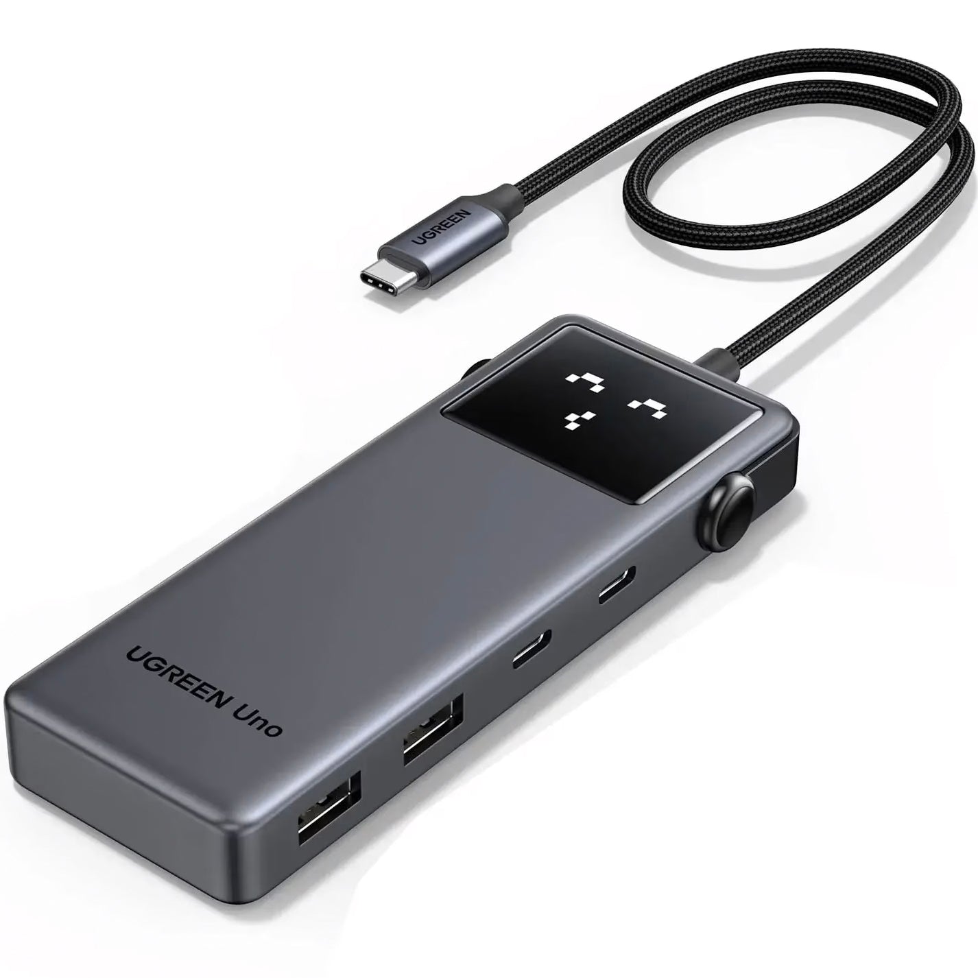 Hub USB-C UGREEN CM888 Uno, 2 x USB-A 3.2 - 3 x USB-C - 1 x HDMI, Grå
