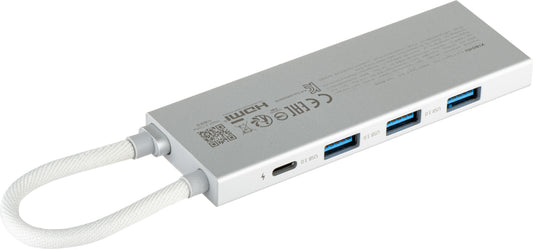 Hub USB-C Xiaomi, 3 x USB-A 3.0 - 1 x USB-C - 1 x HDMI, Vit BHR8804GL