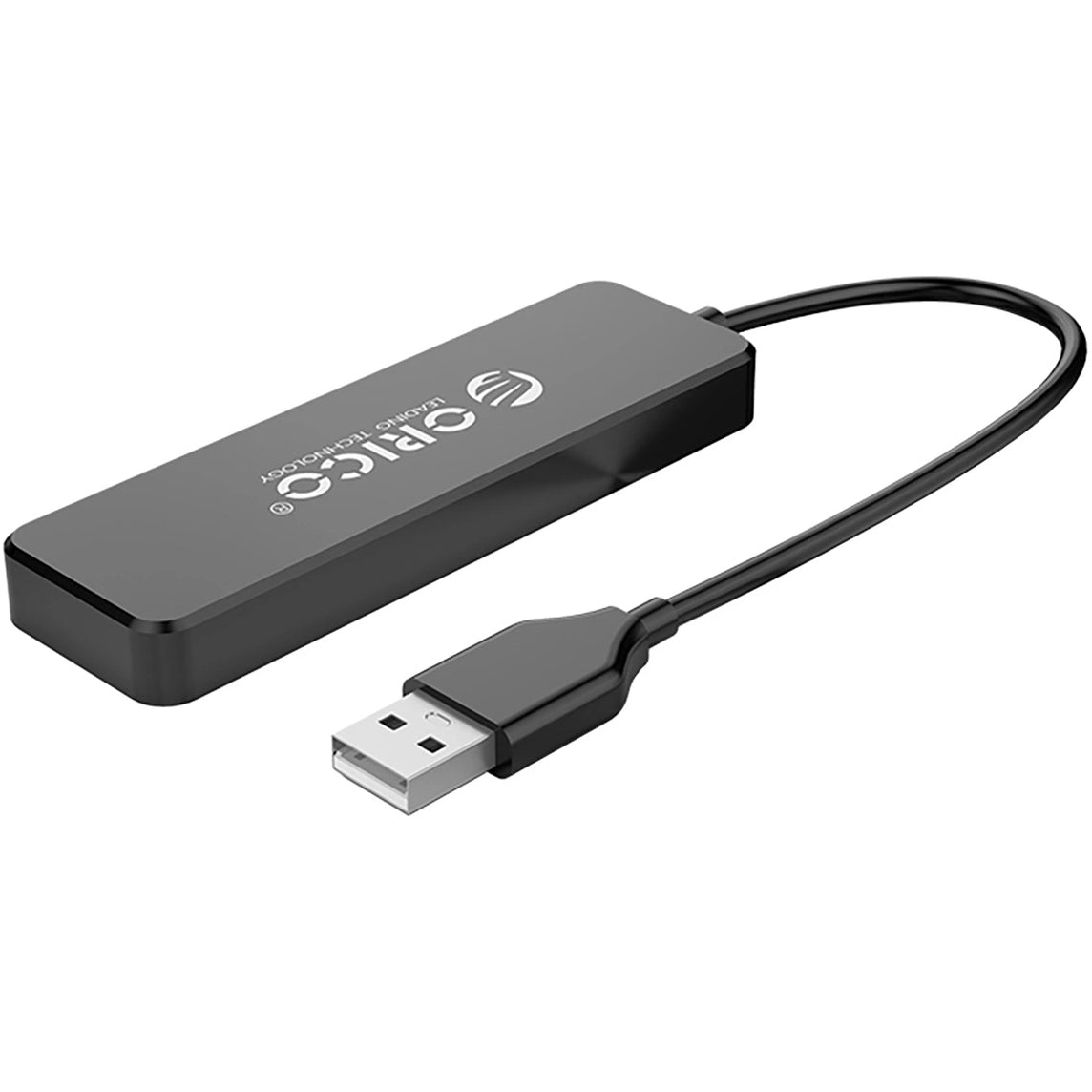 Hub USB Orico FL01, 4 x USB-A, Svart