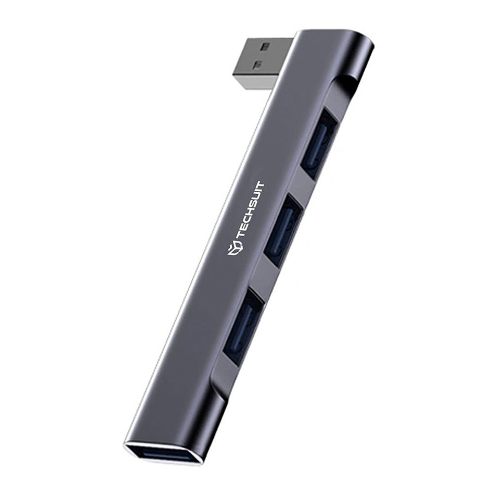USB-hubb Techsuit H14 ZenithDock, 4in1, Grå