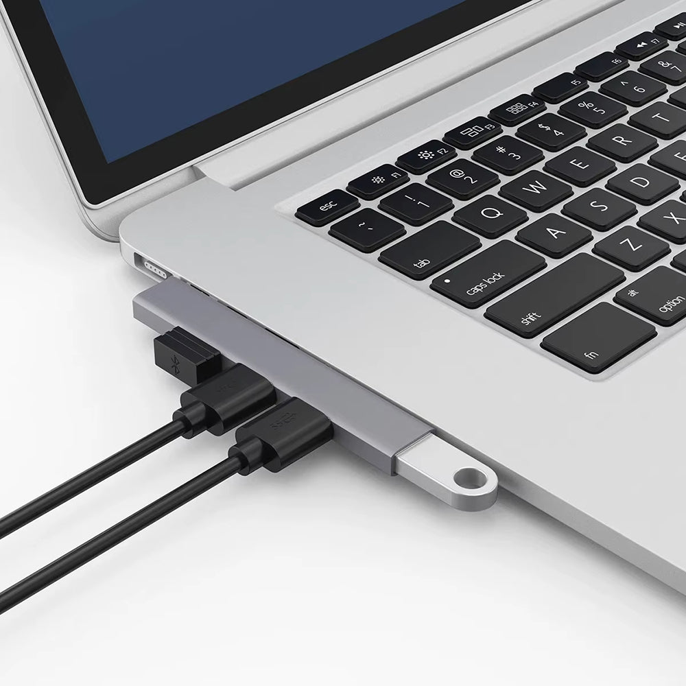 USB-hubb Techsuit H14 ZenithDock, 4in1, Grå