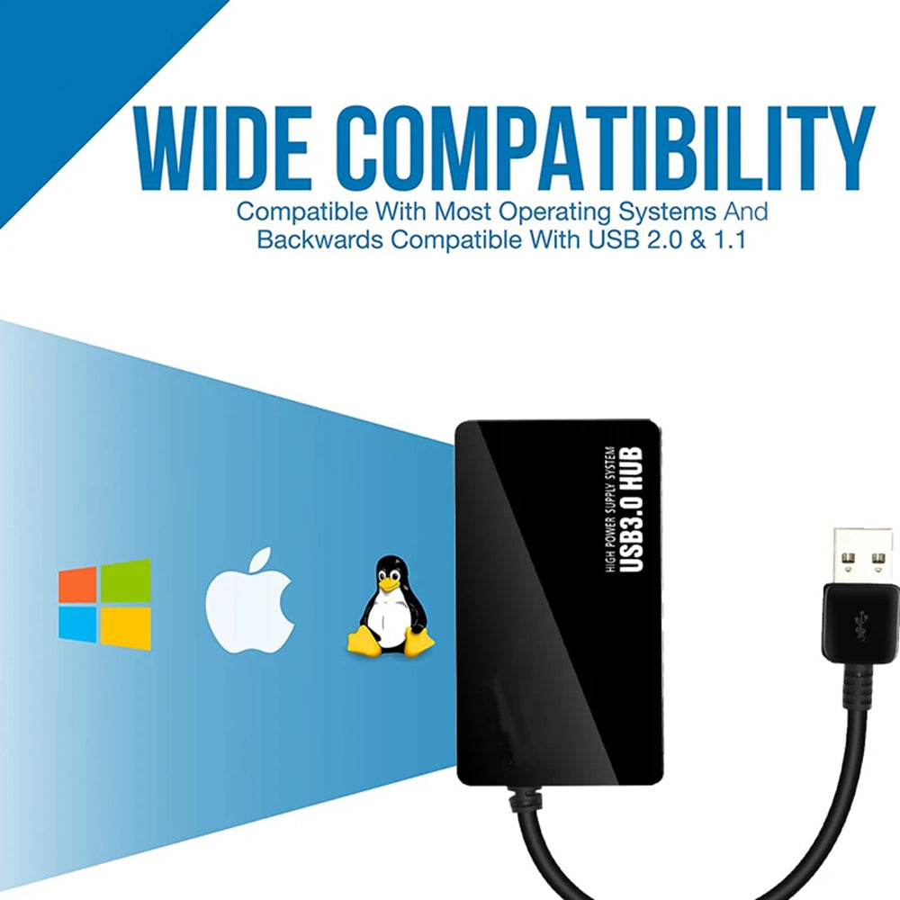 USB-hub Techsuit H15 QuantumNode, 4in1, Svart
