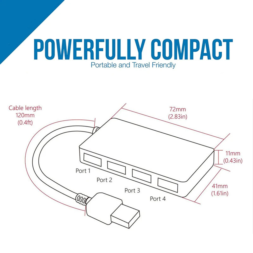 USB-hub Techsuit H15 QuantumNode, 4in1, Svart